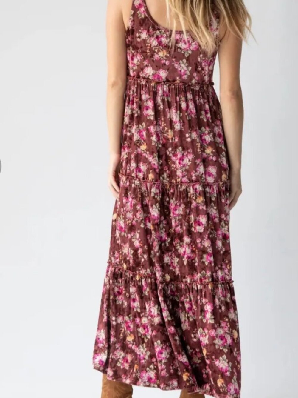 NATURAL LIFE KARLIE VELVET MAXI DRESS - Picture 3 of 5